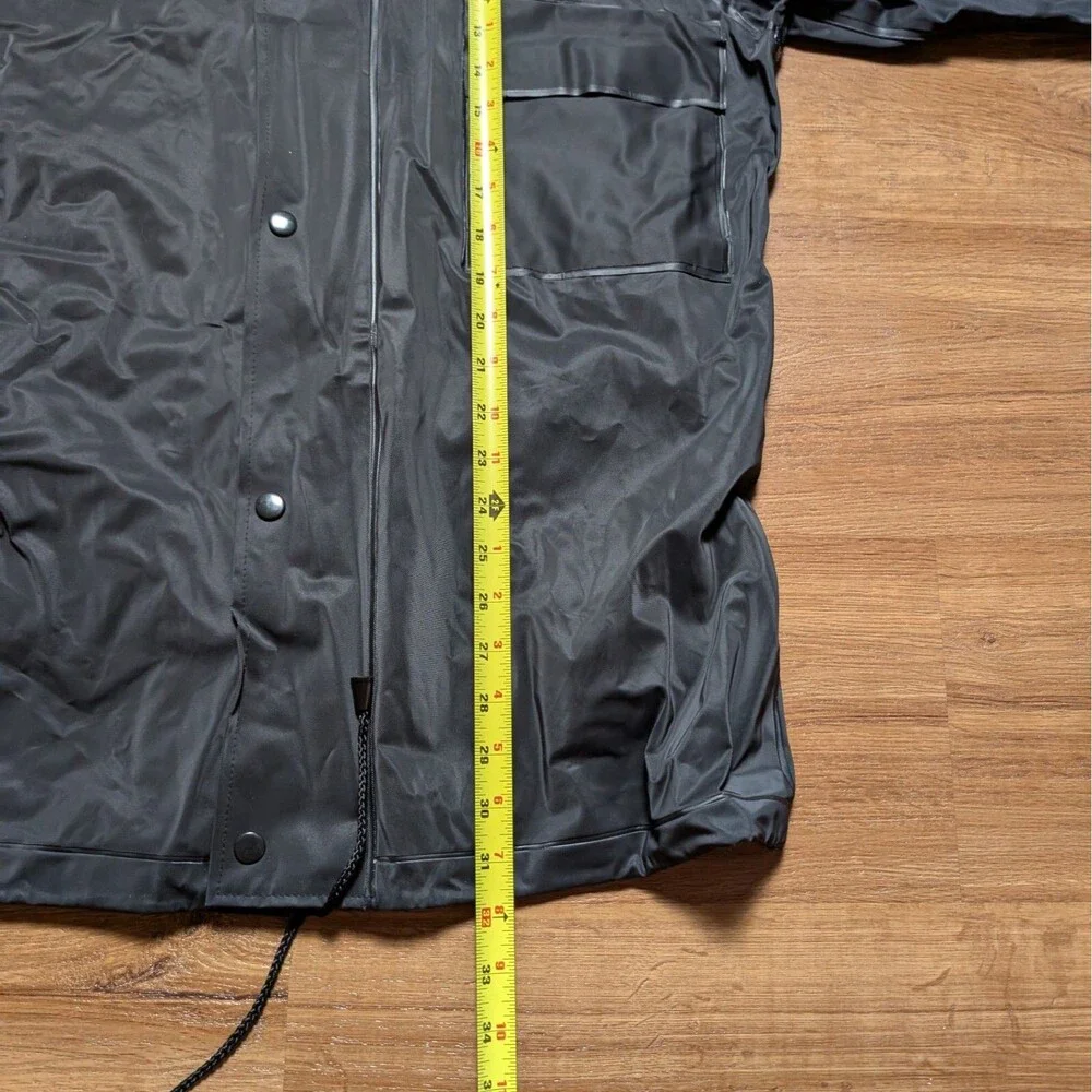 First Gear Premium Riding  Rain Jacket Size Small Full Zip PVC Motorcycle - Picture 8 of 9